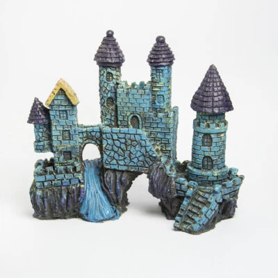 Adorno de pecera de roca castillo de resina antigua Europa Foto 1 de 4
