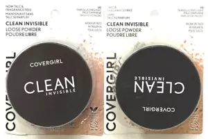(2) Covergirl Clean Invisible Loose Powder 0.63 oz Sealed 110 Translucent Light - Picture 1 of 3