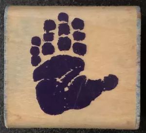 Inkadinkado Hand Handprint Rubber Stamp - Picture 1 of 3