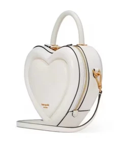 kate spade Pitter Patter Leather 3-D Heart Crossbody - Cream - Picture 1 of 2