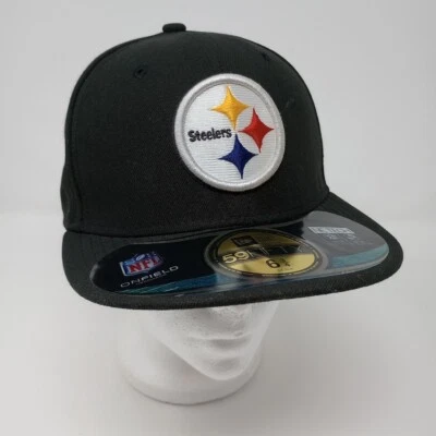 NFL Pittsburgh Steelers New era 59Fifty 6 3/4 Black Fitted Baseball Hat Cap - Image 1 of 4