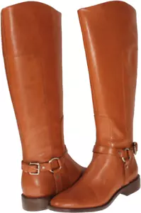 Botas de montar para mujer Nine West Batley cuero natural oscuro talla 8,5 M - Imagen 1 de 3