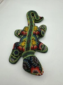 Mexican Iguana Lizard Huichol Beaded Art - HANDMADE - Picture 1 of 18