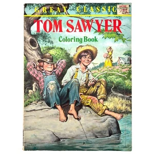 VTG 1993 Creative Child Press Tom Sawyer COLORING BOOK Great Classics Waldman - Picture 1 of 10