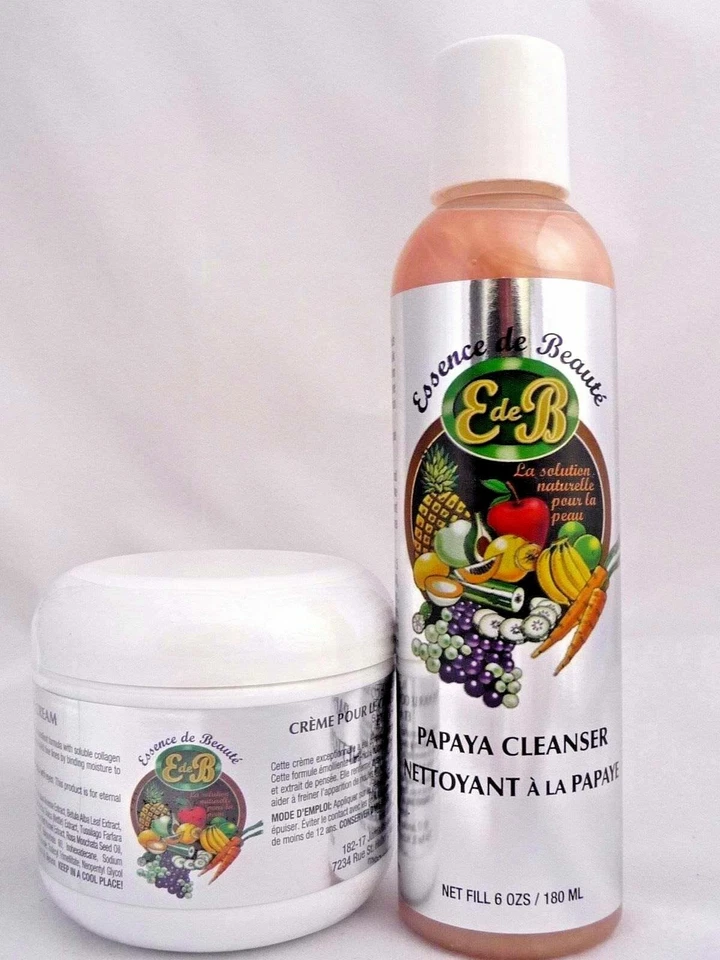Essence de Beaute LIMPIADOR DE PAPAYA 6 oz y CREMA DE COLÁGENO JUEGO DE 4 oz Foto 1 de 1