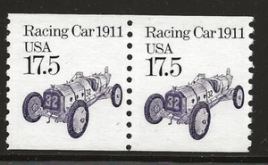 US Scott #2262, Pair 1987 Racing Car 17.5c VF MNH - Picture 1 of 1