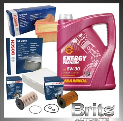 SE ADAPTA A SEAT LEON 2.0 TDi FR MK2 2009-2012 BOSCH JUEGO COMPLETO FILTRO KIT DE SERVICIO Y ACEITE Foto 1 de 4