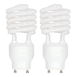 2 Pack S8210 23GU24/41 Spiral Compact Fluorescent 23W T2 GU24 4100K Cool White - Picture 1 of 5