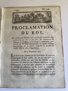 Révolution Française : Réductions sur les Impositions, 1790 - Imagen 1 de 2