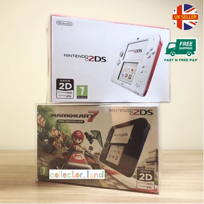 1 x BOX PROTECTOR for Nintendo 2DS Console Box STRONG PET PLASTIC DISPLAY CASE - Image 1 of 4