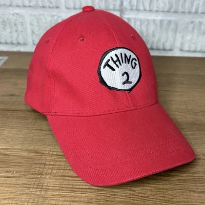 Gorra Dr. Seuss Thing 2 Universal Studios Roja Adulto Correa Ajustable Trasera Usada en Excelente Condición Foto 1 de 4