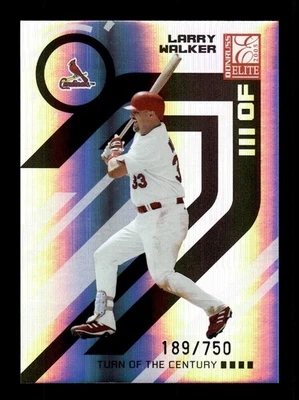 2005 Donruss Elite #134 Larry Walker Turn of the Century #/750 - Image 1 of 2