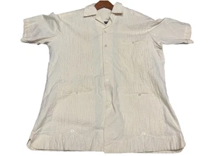 Vintage Haband Guayabera Hemd Herren L Cuban - Bild 1 von 5