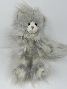 Boyds Bears Katze 1990 Miss Prissy Fussybuns Plüsch grau sehr pelzig Langhaar Kätzchen - Bild 1 von 6