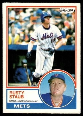 1983 O-Pee-Chee Rusty Staub New York Mets #1 - Image 1 of 2