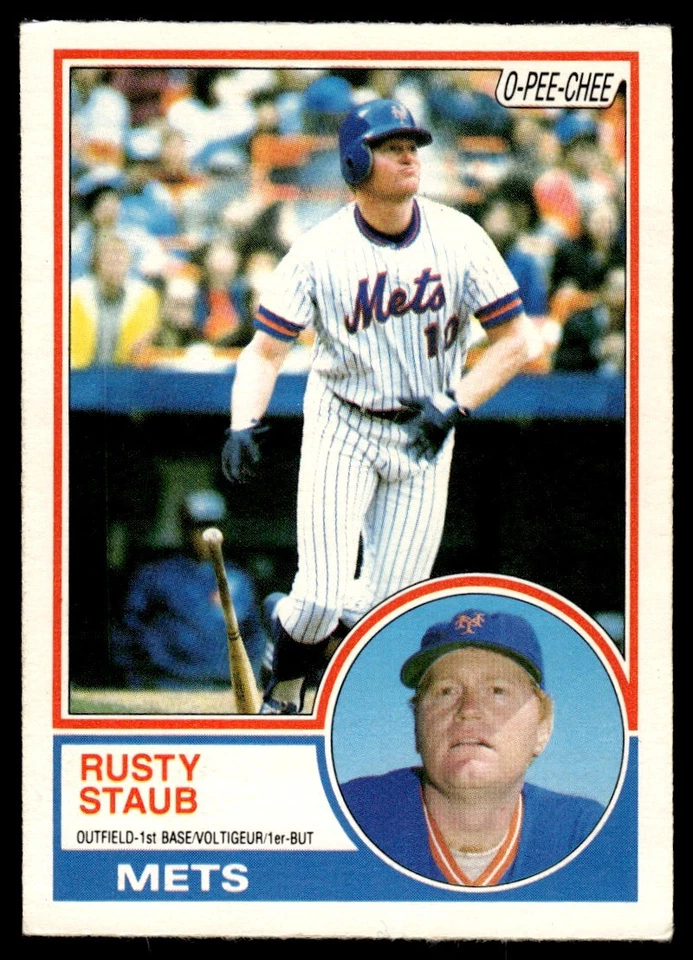 1983 O-Pee-Chee Rusty Staub New York Mets #1 - Image 1 of 2
