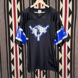 Vintage WWF The Rock "Electrifying" schwarz blau Fußball Trikot Größe XL - Bild 1 von 6