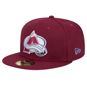 Men's New Era Burgundy Colorado Avalanche Core 59FIFTY Fitted Hat - Picture 1 of 6