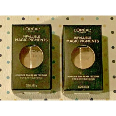 L’Oreal Infallible Magic Pigments Eye Shadow Powder to Cream 440 IVY LEAGUE (x2) - Image 1 of 4