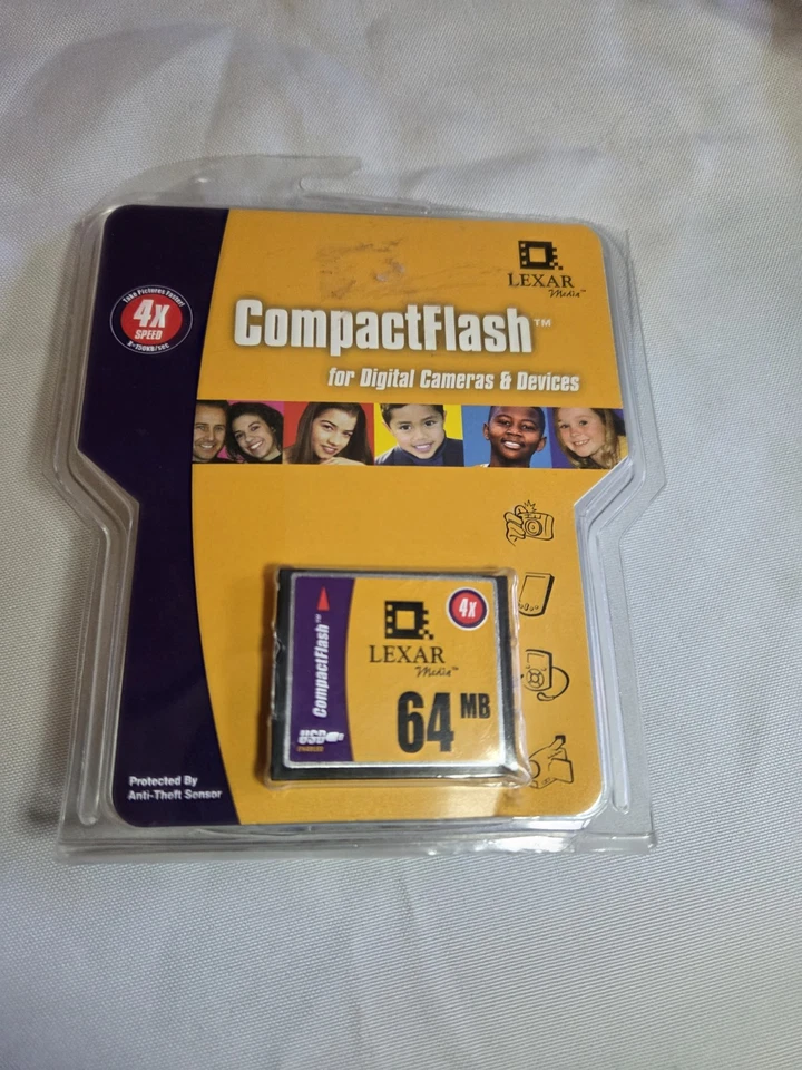 Lexar 64MB Memory Card 4x Speed Compact Flash High Speed Series NEW Old Stock 64 - Image 1 of 1