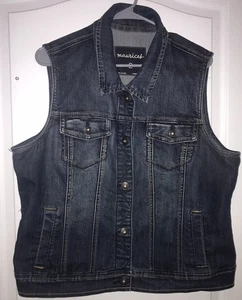 Maurice Sleeveless Jacket Demin Size 2 - Picture 1 of 8