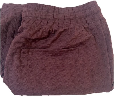 H&M 女式紫色汗水短裤抽绳休闲宽松,锻炼尺寸 M — 第 1/4 张图片