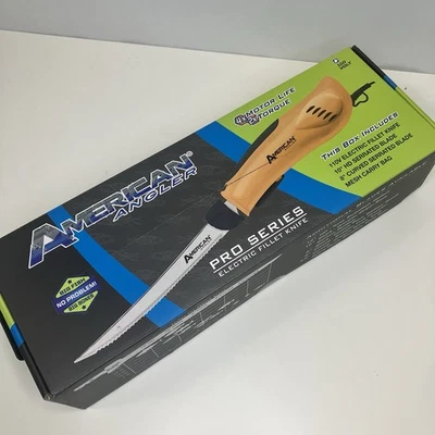 Kit de Cuchillo de Filete Eléctrico American Angler Pro Series 10" y 8" Curvo Dentado Foto 1 de 4