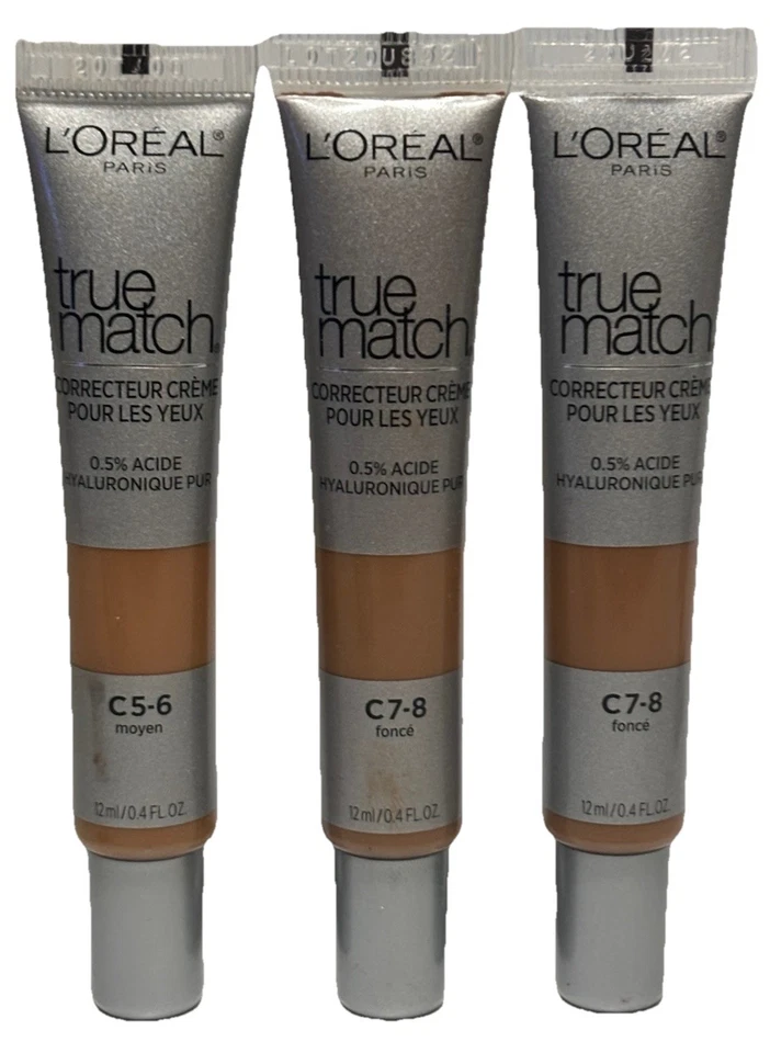 Loreal True Match Eye Cream Concealer 1x C5-6 MEDIUM & 2x C7-8 - Image 1 of 3