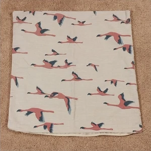 IKEA MAJBRITT Flying Flamingos Birds Print Accent Pillow Cushion Cover 20" x 20" - Picture 1 of 5