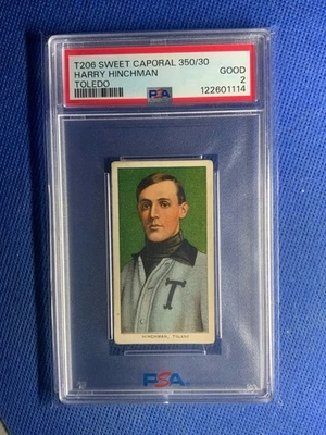 1909-11 T206 - Harry Hinchman - Toledo - Sweet Caporal 350/30 - PSA 2 - Image 1 of 2