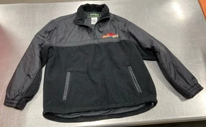 Vintage Arctic Cat Arcticwear Cats Pride Mens Sz M Black 1/4 zip Pullover Jacket - Picture 1 of 8