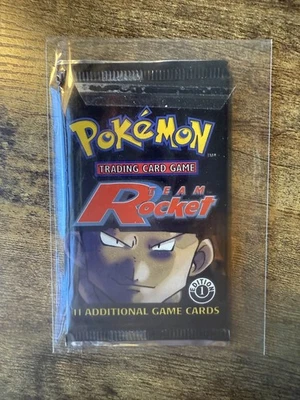 1ª Edición Team Rocket Booster Pack Giovanni Arte Caja Sin Pesar Fresca WOTC Foto 1 de 3