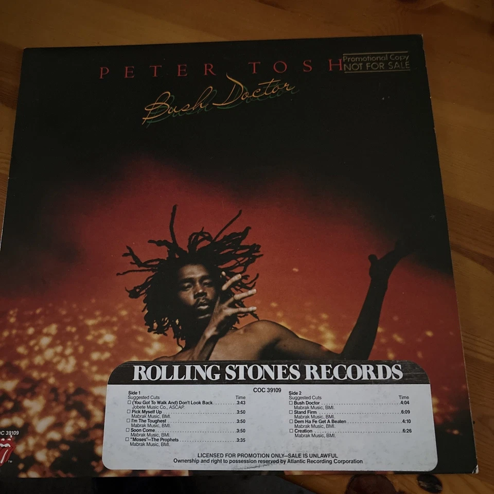 PETER TOSH BUSH DOCTOR REGGAE PROMO 1978 LP VINYL ALBUM rare - Image 1 of 4