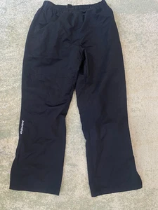 Pantalones de hockey Bauer para hombre M forrados negros rompevientos equipo calentamiento tirar en el tobillo cremallera - Imagen 1 de 8