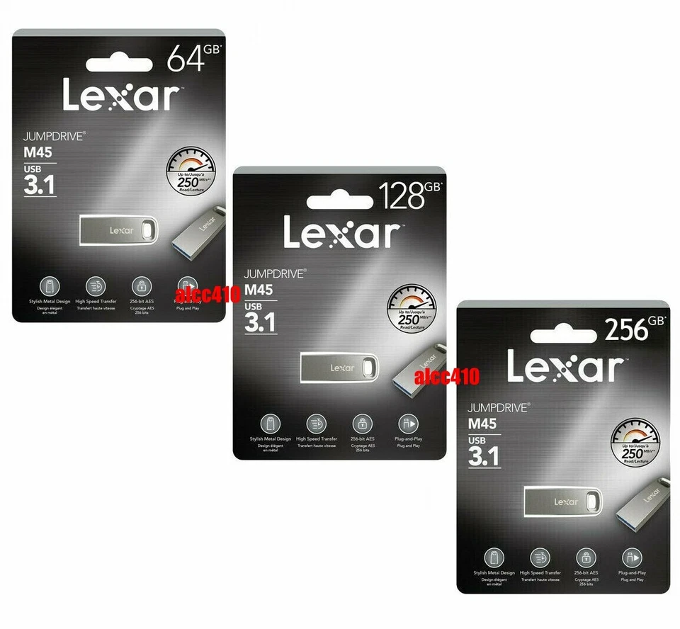 Lexar 32GB 64GB 128GB 256GB JumpDrive M45 USB3.1 USB Flash Drive AU - Image 1 of 1