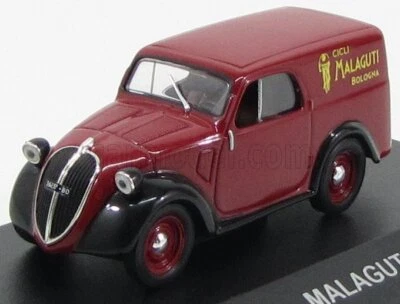 MODELLINO FURGONE STATICO FIAT 500 VAN CICLI MALAGUTI 1947 BORDEAUX NERO 1/43 - Immagine 1 di 3