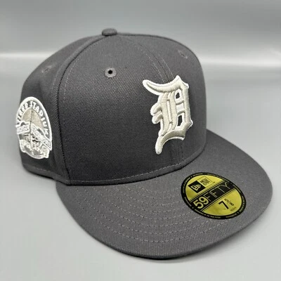 New Era Detroit Tigers Graphite Stadium Patch 59FIFTY Fitted Dark Grey Hat Cap - Image 1 of 4