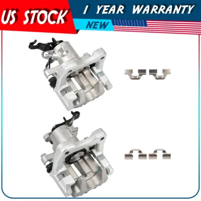 Rear Pair Brake Calipers w/ Bracket For 2014 2015 2016 2017 18 Volkswagen Jetta - Image 1 of 4
