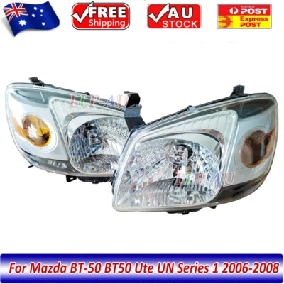 Pair L&R Head Light Lamp For Mazda BT-50 BT50 Ute UN Series 1 2006~2008 - image 1 of 3