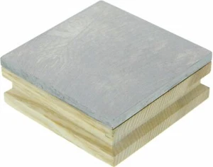 Sona Double Sided Wood & Steel Bench Block 3" x 3" - Picture 1 of 1