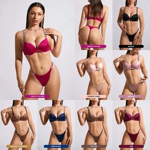 Victoria's Secret Shine Strap - MULTI BRA + THONG SET - Classic SATIN lingerie - Picture 1 of 31