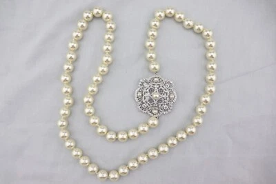 COLLAR JBK JACKIE KENNEDY CAMROSE & KROSS IMITACIÓN PERLA ANUDADA Diamante Simulado Foto 1 de 4