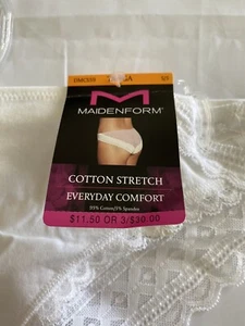 Maidenform Cotton Stretch Tanga Style DMCS59 Size Small Size 5 - White - New - Picture 1 of 3