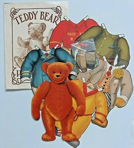 Merrimack Reproduction of 1907 Set Jumbo Teddy Bear & Five Costumes 1984 NIP - Picture 1 of 4