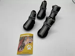 QUMY DOG SHOES FOR SMALL DOGS BLACK SIZE 6 PERFECT FOR WINTER TIME - Picture 1 of 2