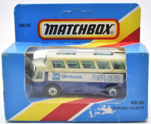 Matchbox Superfast no 65 Airport Coach Girobank blue. Lesney England. Box