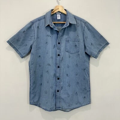 Looney Tunes Shirt Men Small Blue Bugs Bunny Daffy Duck Elmer Fudd Tweety Bird - Image 1 of 4