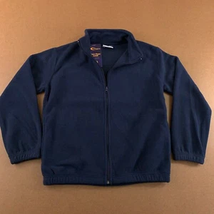 Premium Wear Youth Large (14/16) Navy Polar Fleece Full Zip Sweatshirt NWT - Picture 1 of 8