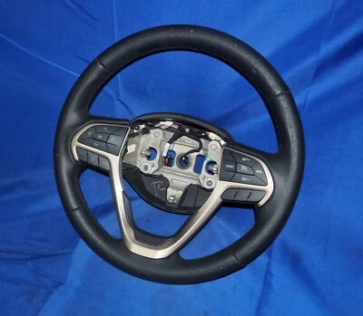 2014-2018 Jeep Cherokee Driver Steering Wheel W/Controls Black Leather OEM - Image 1 of 4