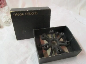 Vintage Dansk Design tiny taper Spider cast iron Candle Holder MIB - Picture 1 of 3